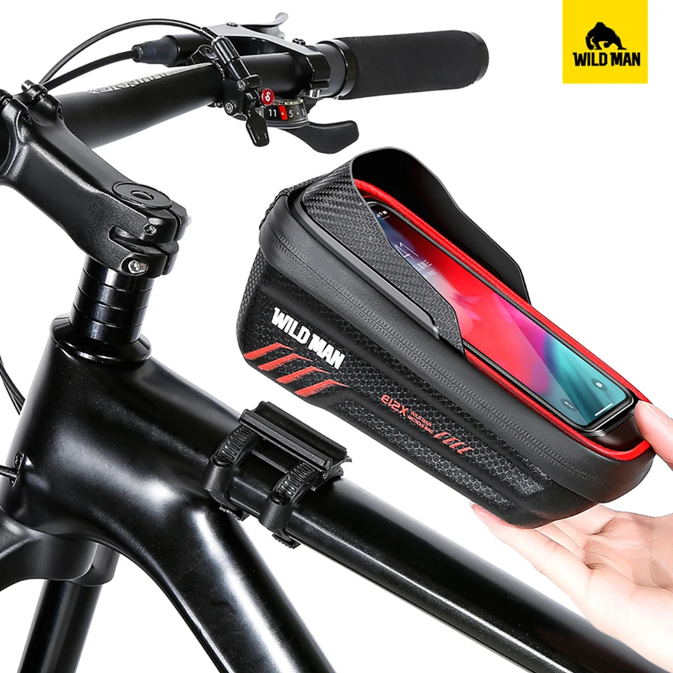 Divoký muž E12X Bicykel Bag Eva Tvrdý škrupina nepremokavá dotyková obrazovka predný lúč vrecko s rýchlym uvoľňovaním krížovej kabelky horná trubica vrecka