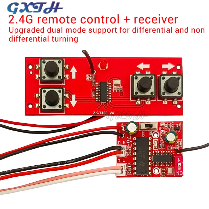 DIY 4 kanál 2.4g bezdrôtový vysielač a modul dosky prijímača pre DIY DIY CONT CAR Kit