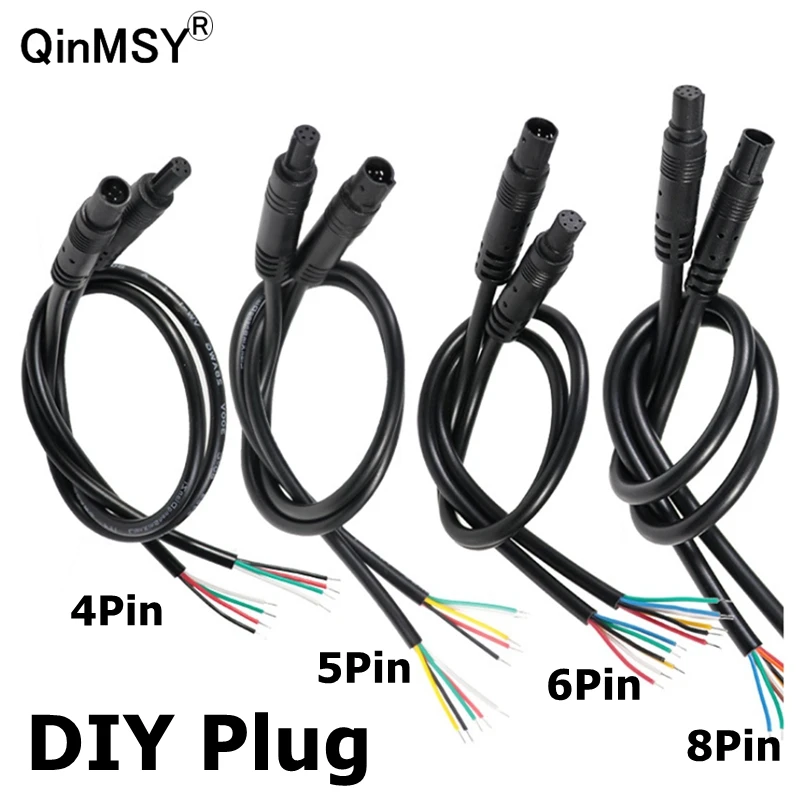 DIY 4PIN 5PIN 6PIN 8P 8P Jack DVR DVR DVR predlžovací kábel HD Monitor Zadný pohľad vozidla/zálohový fotoaparát drôt mužský ženský zástrčkový kábel