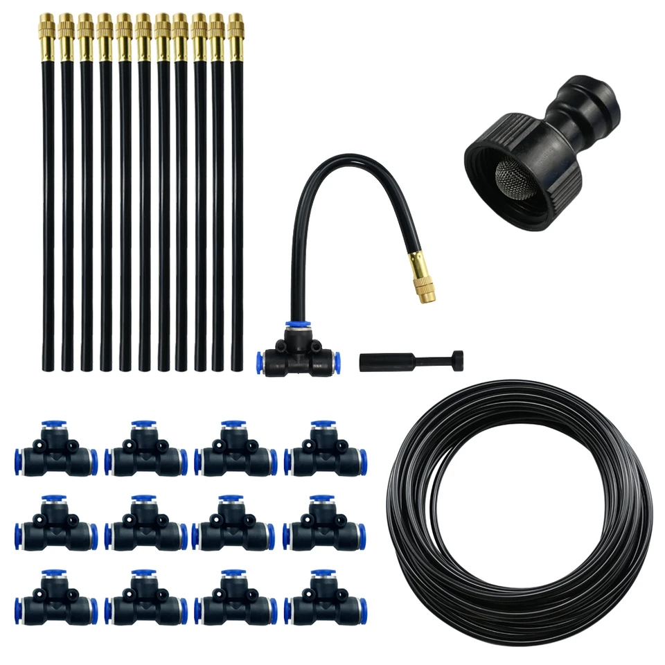 DIY 5-20 m voľné ohýbanie Universal Spray Súprava pre záhradné zavlažovanie záhrady Sprinkler Demont Drafing Misting Chladenie zvlhčovanie