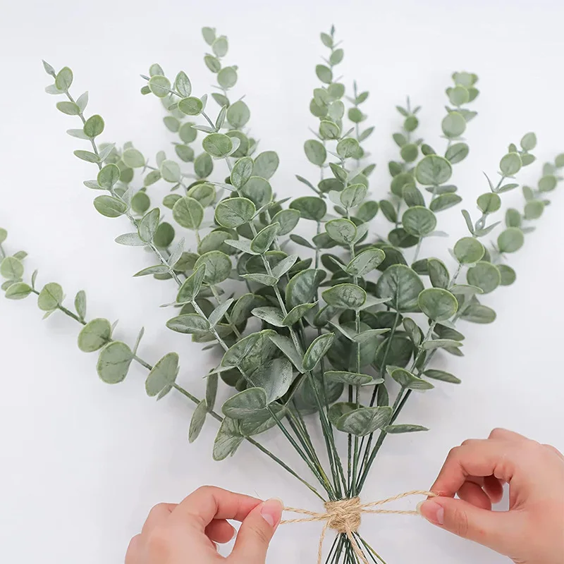 DIY Artificial Eucalyptus Wall Decor Decor Decor Greenery Boho Domáce dekorácie Rustikálne rastliny Rustikálne pre svadobné dekorácie