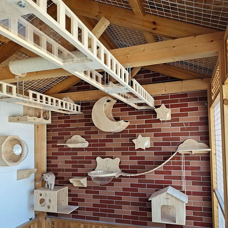 DIY CAT lezenie na lezenie mačacie letecké koridory veľké luxusné nástenné vesmírne kapsula drevená mačka doska Pet telocvičňa Indoor predmety darček