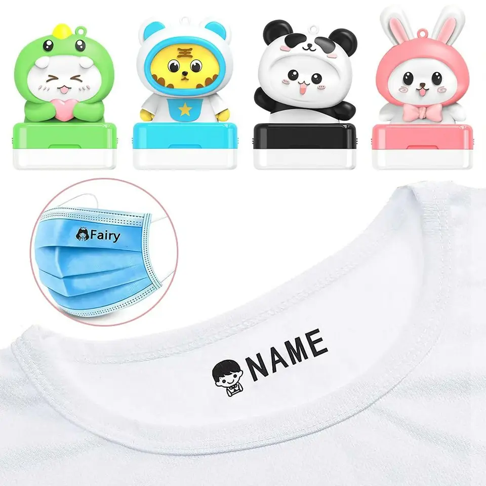 DIY Children Name Stamp Kid Clothing Stamper označovanie názvu pečiatky pre knihy School Uniforma/School Bag Supplies (nie je prispôsobiteľné)