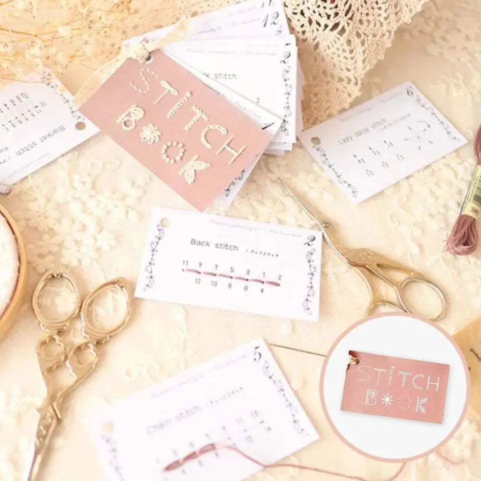 DIY Craft Creative Mini Sewing Book Ručné výrobky šijacích príslušenstiev Šijavo knihy remeselnícke súprava vyšívacie karty cestovná šijacia súprava