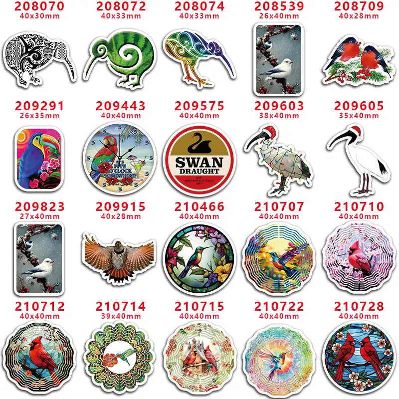 DIY Craft Supplies Cartoon Character Ploché zadné rovinné živice 10 kusov, vták PR208070