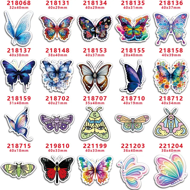 DIY Craft Supplies Cartoon Character Ploché zadné rovinné živice 10 kusov, motýľ PR218068