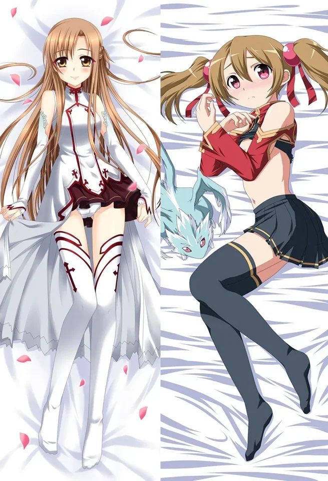 DIY Custom Anime Sword Art Online Yuuki Asuna Dakimakura DEKORATÍVNE VILLOWCAS COSPLAY