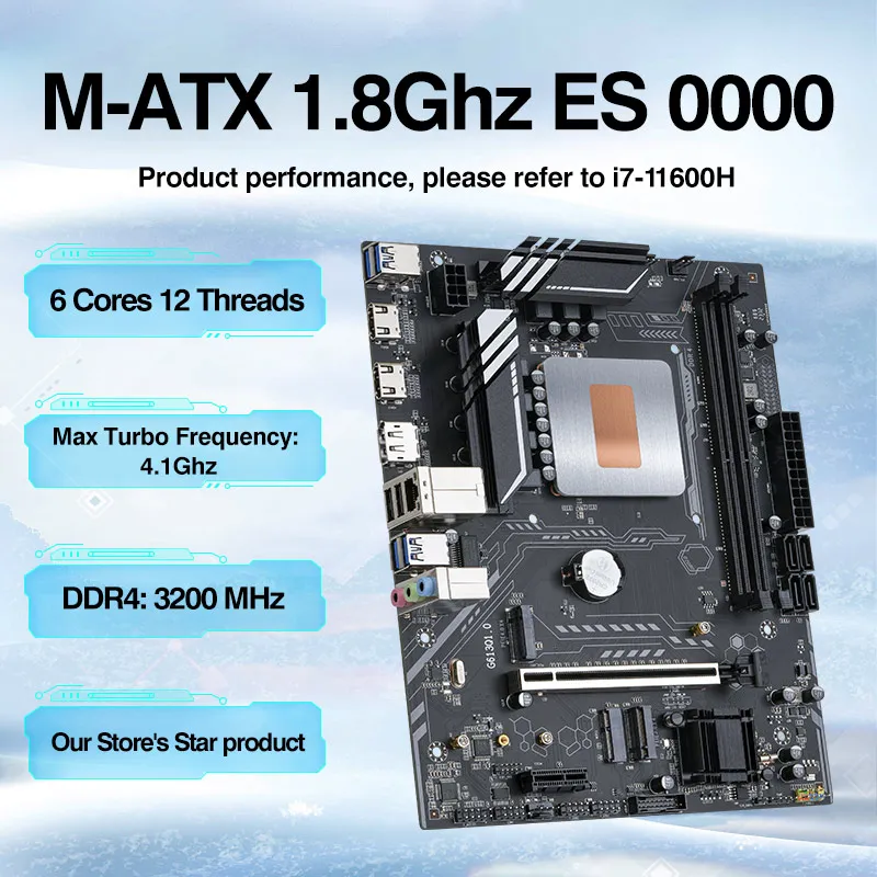 DIY Desktop základná doska CPU Combo 11. jadro vkladateľ 0000 ES 1.8GHZ-4,5 GHz 6C12T (pozri súpravu i7 11600H Procesador)
