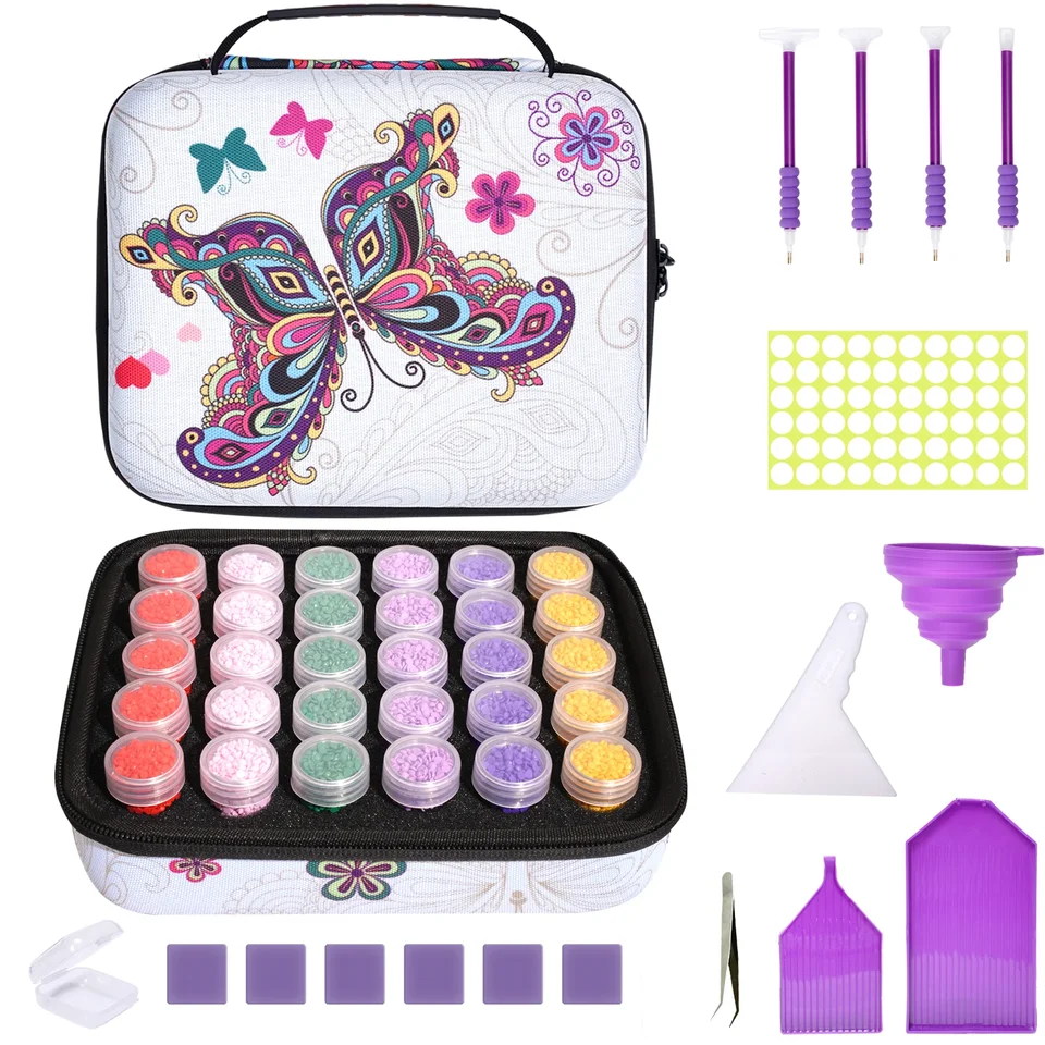 DIY Diamond Painting 30 Slot Diamond Painting Príslušenstvo Súprava pre diamantové umelecké koráliky Organizátor a skladovanie šperkov na šperky