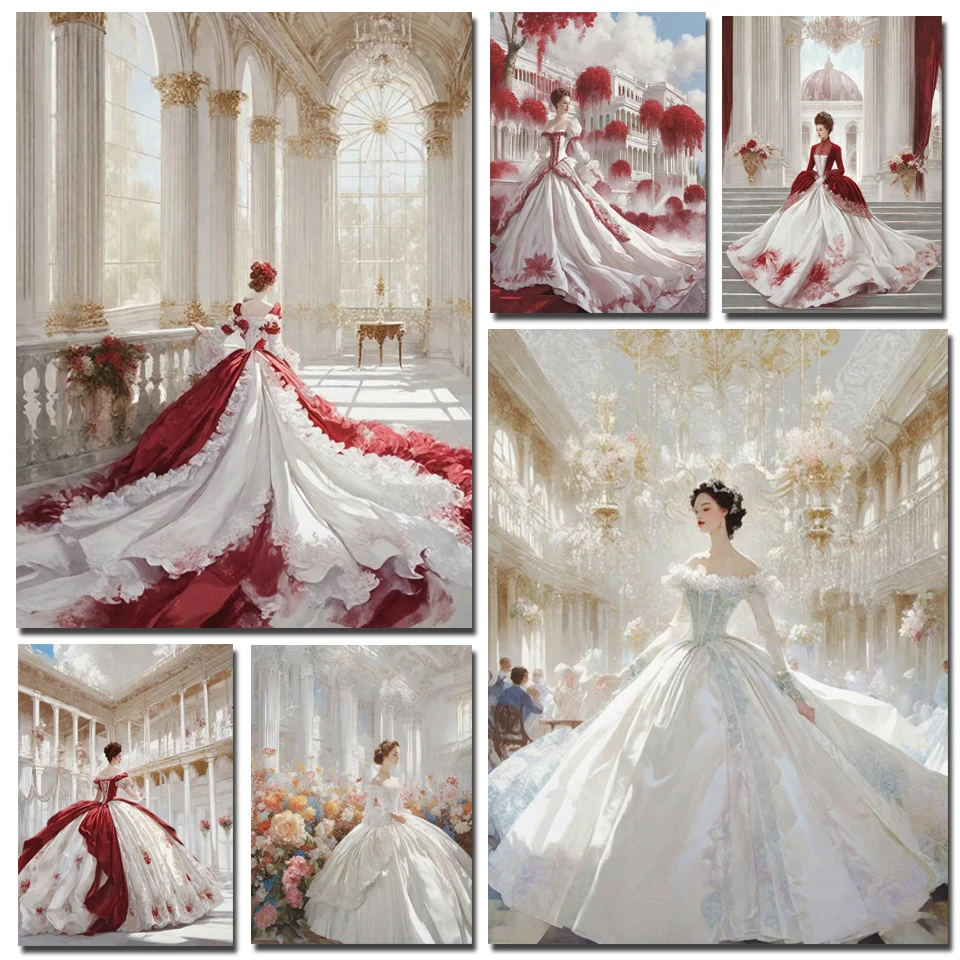 DIY Diamond Painting Retro princezná sukňa Plné kamienky