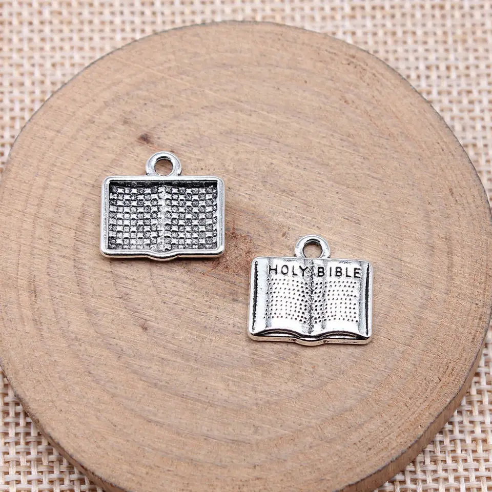 DIY doplnky biblické kúzla šperky prívesky 15x15 mm 20ks
