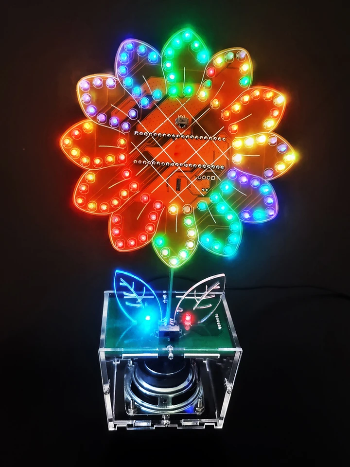 DIY elektronická súprava LED farebná slnečnica spájkovací projekt Bluetooth reproduktor 21 blikajúcich režimov 4 režimy spektra