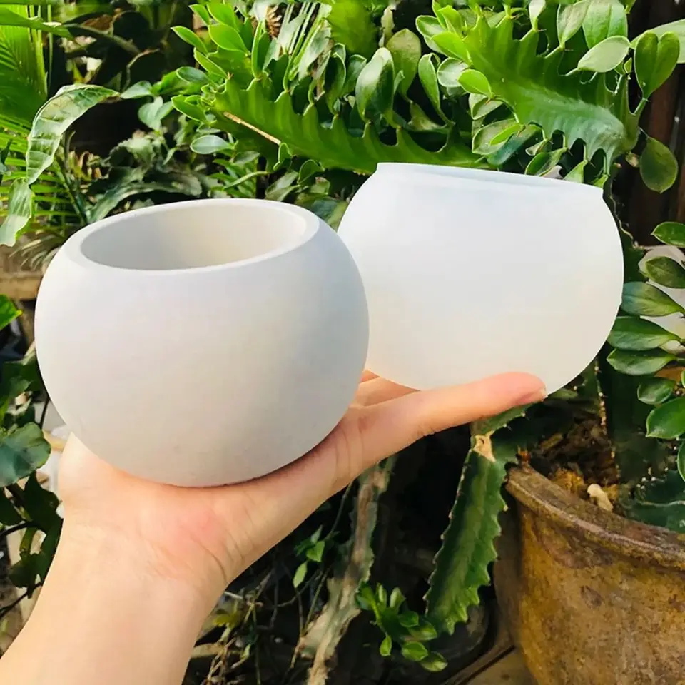 DIY Flowerpot Silikónová pleseň Módna kvetina kvetina Silikónová sviečka