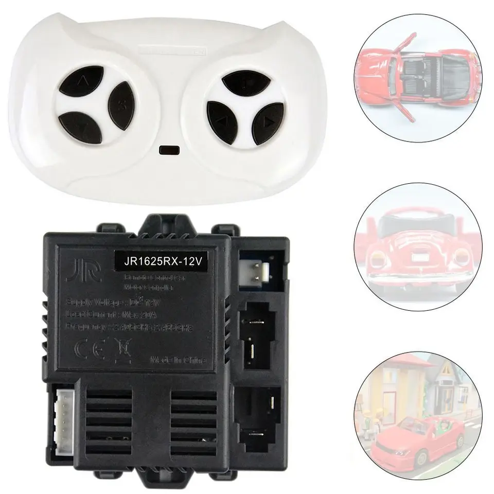 DIY JR1625RX-12V prijímač Smoot Start 2.4g Bluetooth diaľkový ovládací ovládací prvok Detský elektrický ovládač automobilov