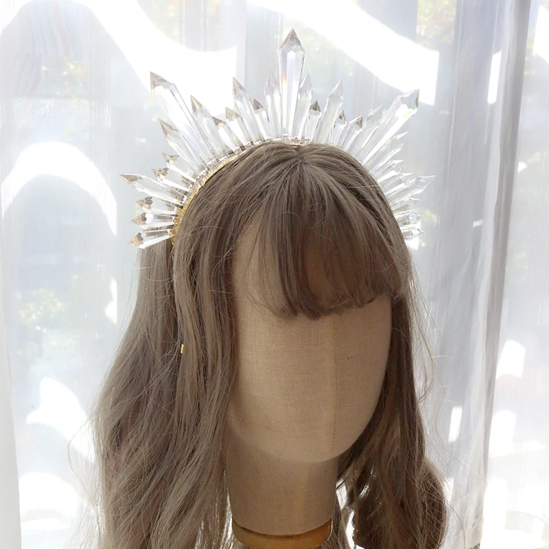 DIY Kit Lolita Crystal Headband Reminestone korúnky slnko bohyňa Kúzy nevesty Knidár hlavy hlavy na svadobné večierky