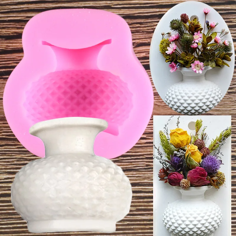 DIY kvetinová váza vosk sviečka silikónová forma 3D remeselné polymér Clay Mydlo Candy čokoládová čokoládová košíčka Topper Fondant Cake Deskotujúce náradie