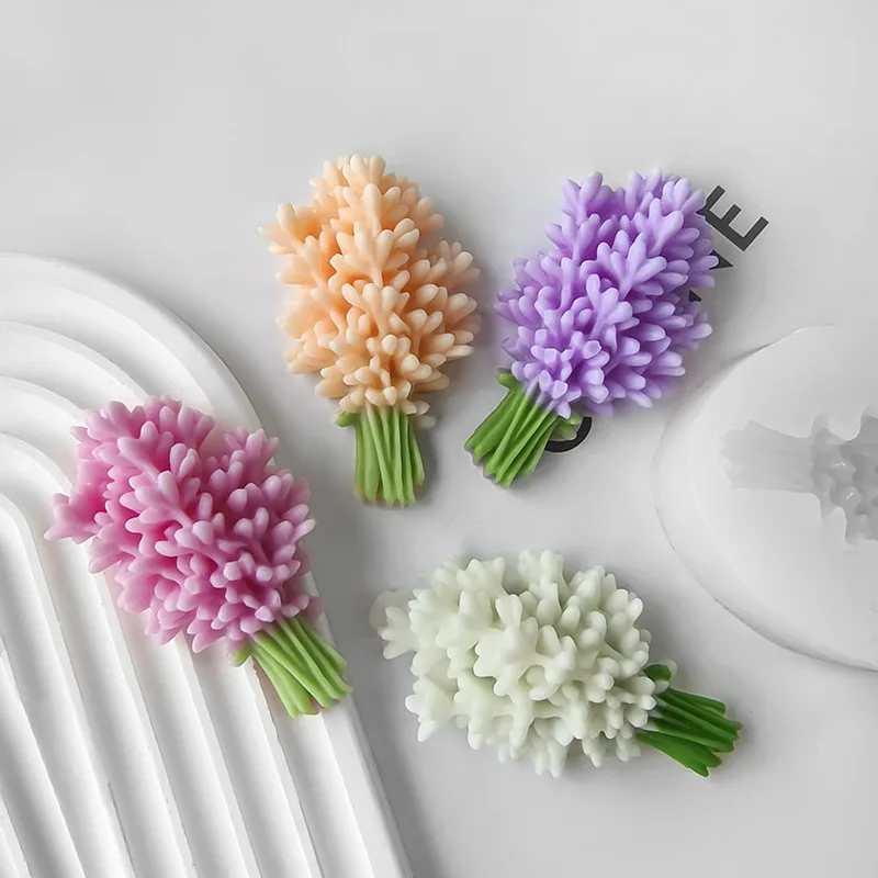 DIY levanduľový kvet silikónovej formy ručne vyrábaný aromaterapeuta sviečka živice ozdoby plesne