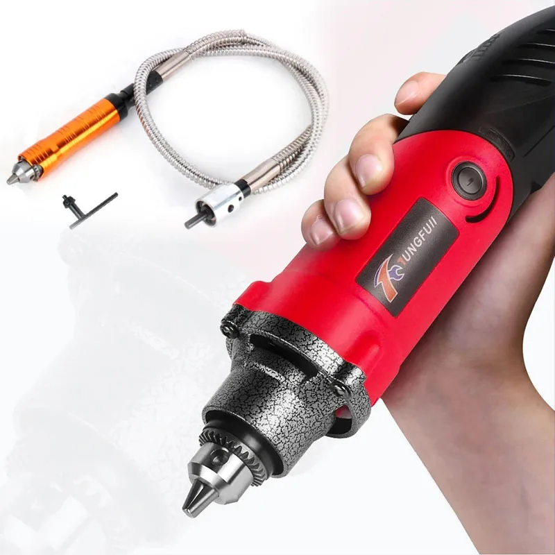 DIY MINI ELEKTRICKÉ Vŕtanie kovovou výrobou Vŕtací stroj na leštenie rytcov