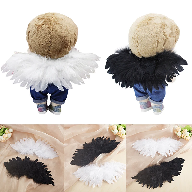 DIY Mini Feather Angel Wing Novorodenecké rekvizity pre 1/6 1/4 1/3 BJD Doll Clothes Wings