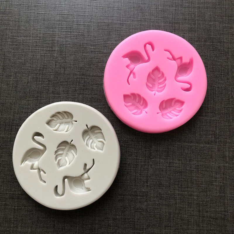 DIY Monstera Listy Silikónová forma Flamingo Fondant Cake Deskotia náradie Palmová čokoláda Candy Cupcake Pečenie