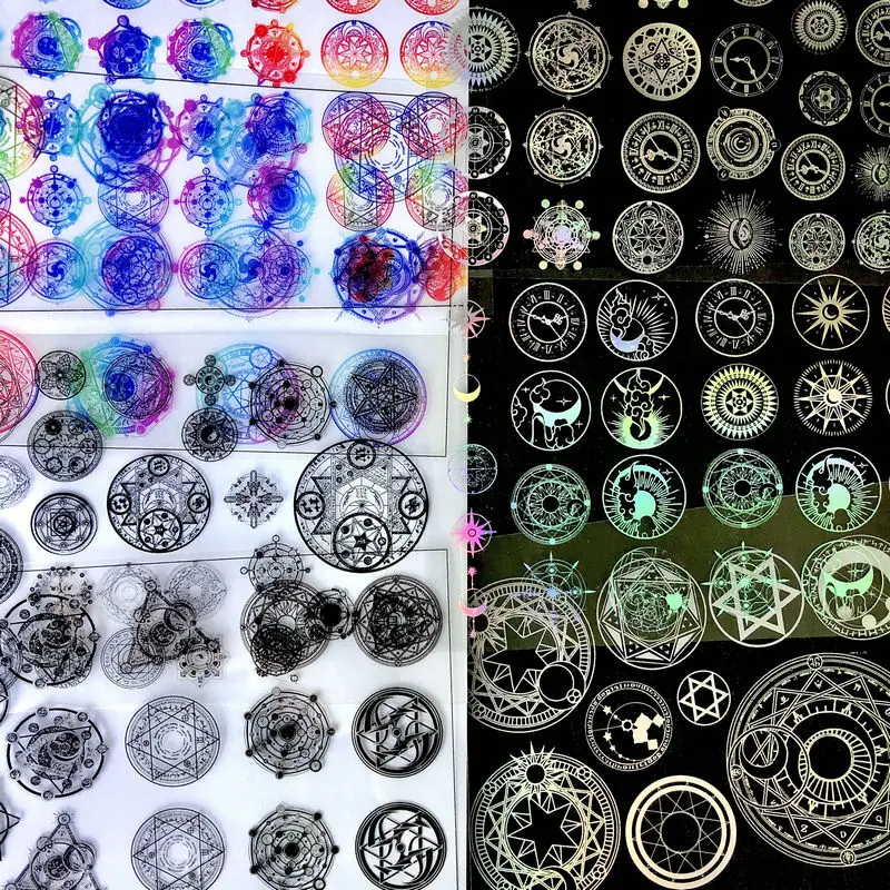 DIY Moon Star Clear Foil Materiály šperky výplne Vytváranie vecí, ktoré je v prípade, že dekoden dekoden dúhové magické kruhové firmy okolo remesla