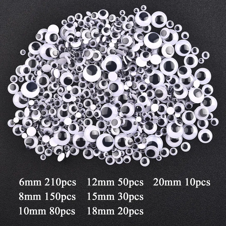 DIY Movné oči Simulácia Zvieratá očná guľa Čierna biela farba sebapoškodzujúca bábika Eye Materské školy Detské remeselníky