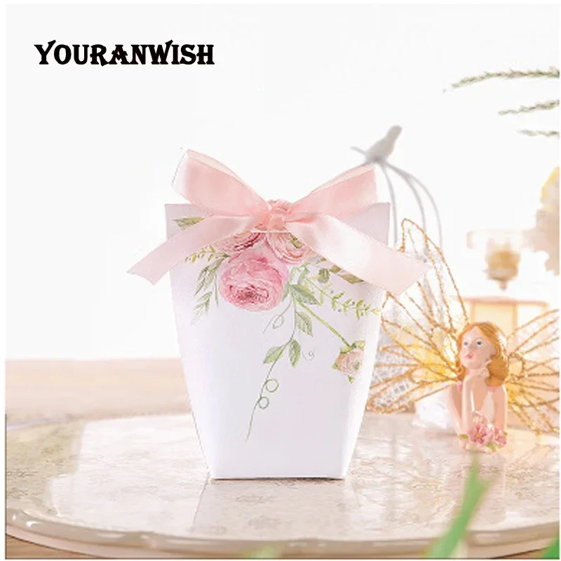 DIY Prispôsobené svadobné uprednostňuje upscale darčekové boxy papier pre bábätko