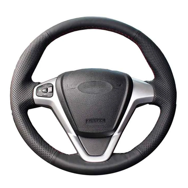 DIY Prispôsobte pletenie krytu pre volant pre Ford Fiesta 2008-2013 ECOSPORT 2013-2016 Pôvodný plást
