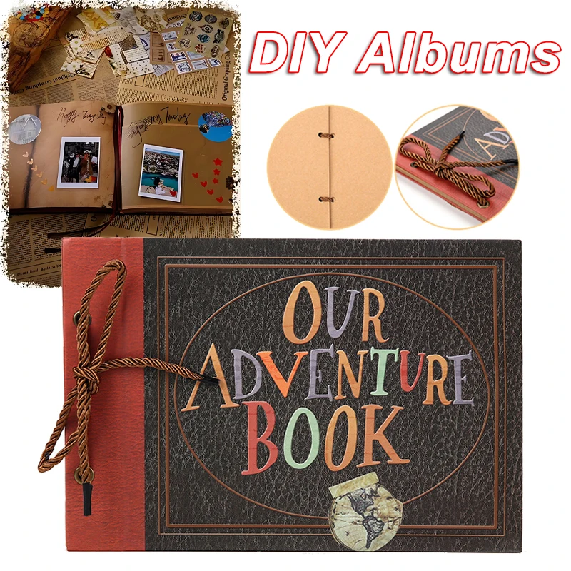 Diy ručne vyrobený fotoalbum Scrapbook Our Adventure Book Retro Kraft Album Album výročie svadobná pamäť Matka Deň matiek darček