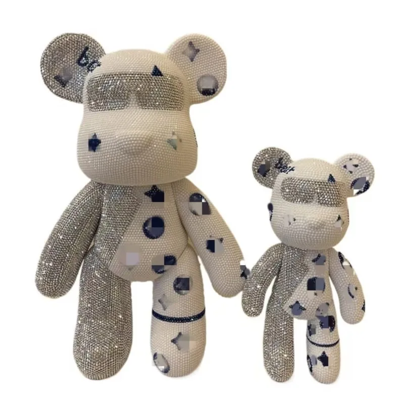 DIY ručne vyrábaný kamienok Socha medveďov Crystal Animal Diamond Diamond Painting Toy Mosaic Cross Stitch Domov dekoratívny prekvapivý darček