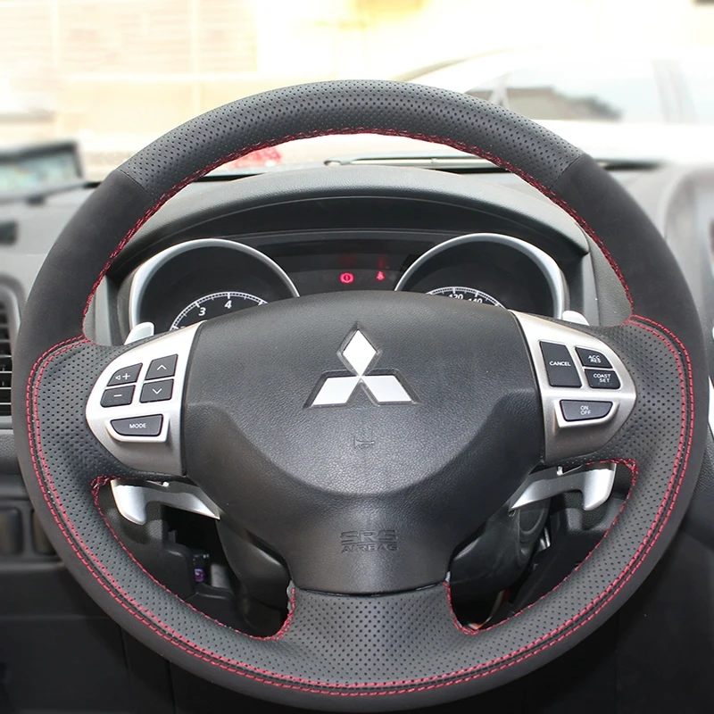 DIY ručné šitie automobilov volant Conter For Mitsubishi Pajero Outlander ASX RVR CAR originálne kožené interiérové ​​doplnky