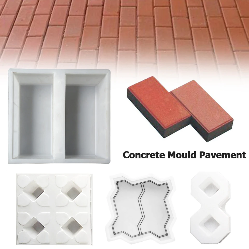 DIY Square Garden Path Maker Brick Cement Dláždenie plesní nádvorie cestné chodníky záhradné budovy betónové formy kamenná cesta dekor