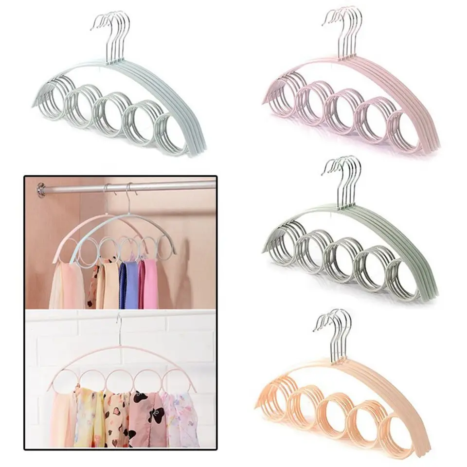 DIY stojan na šatky vešiaky kravaty hanger base hák kruhový kruhový lanový držiak držiak na úložný záves Organizátor držiak