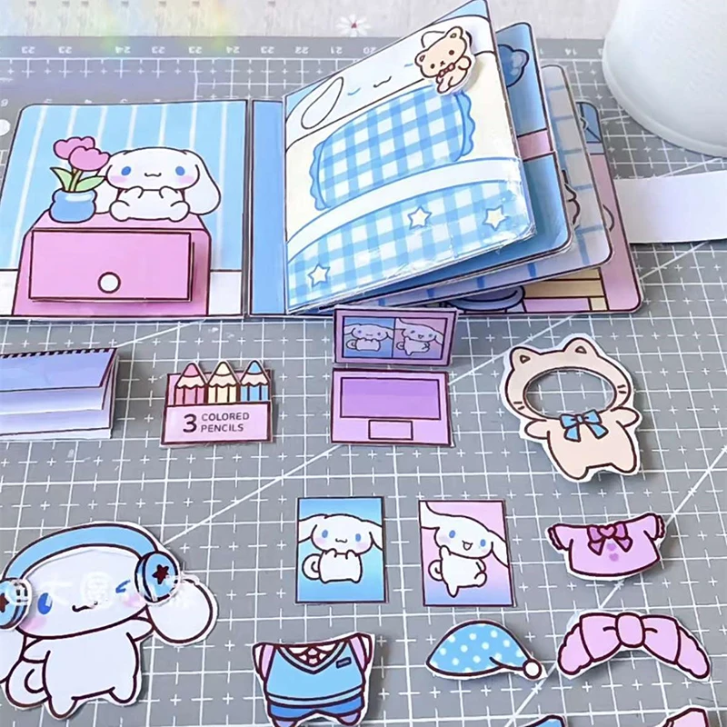 DIY tichá kniha doudou kniha Educational Kuromi Yugui psa Pacpacha psa tichej knihy Dievčatá Dievčatá ručne vyrábané hračky