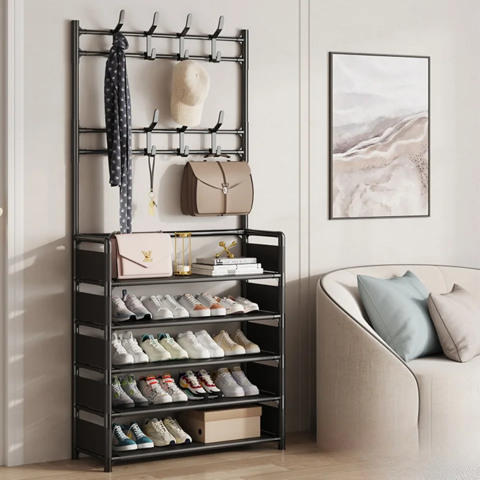 DIY topánky a klobúk stojan na odevy organizátor podlahové podlahové podlahové podlahové odtieňové úložné priestory Skladba Dvere Simple viacvrstvový koš