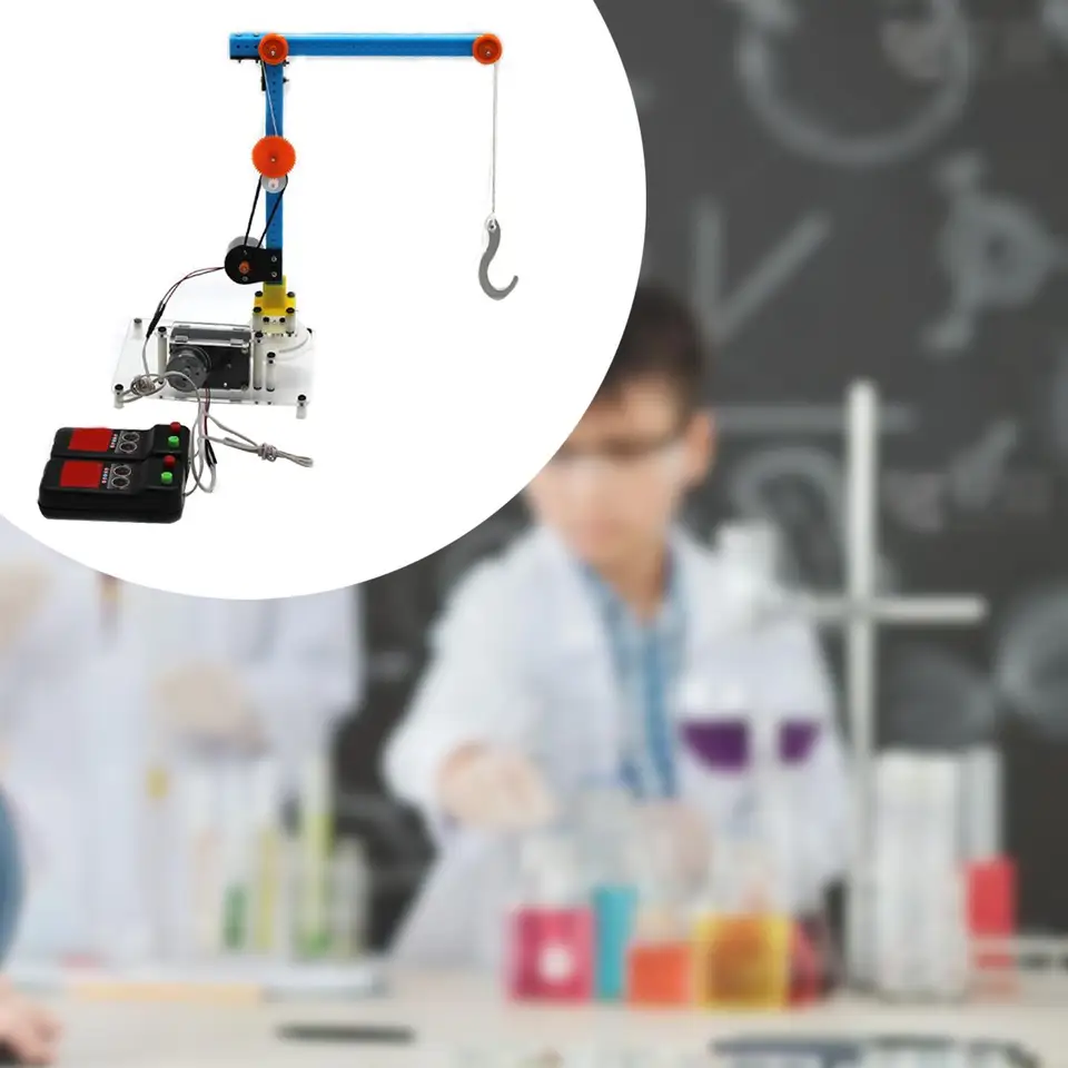 DIY Tower Crane Toy Handcraft pre študentov vo veku 8 a viac ročných darčekov k narodeninám