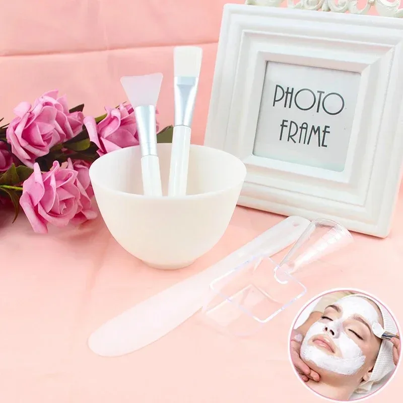 DIY tvárová maska ​​miešanie misky Sada Mixacing Tool s silikónovou maskou misky make -up kefy špachtle krásy starostlivosť o pleť Krása zdravie