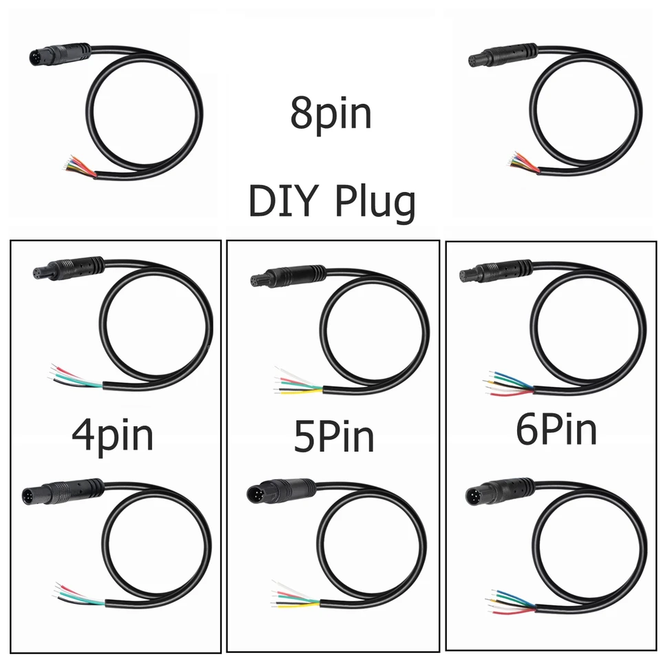 DIY zástrčka 4pin 5pin 6pin 8pin 8pin samec samícka šnúrka automobil DVR predlžovacie káble Káble HD Monitor vozidlo Zadný pohľad drôt fotoaparátu