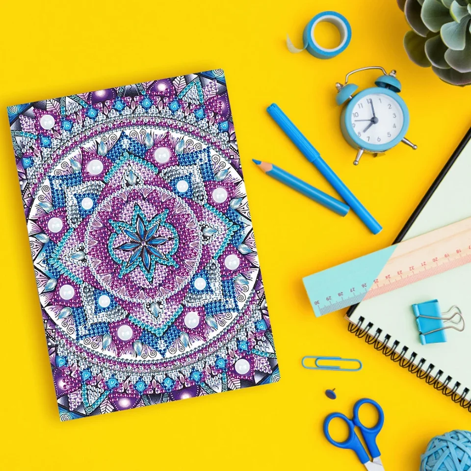 DIY špeciálne tvarované diamantové maľba Owl Bird 50 strán Office notebook Krížový steh vyšívacie skicáre kresba Kresba knihy