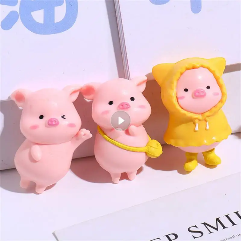 DIY živici karikatúra ružová prasa dolina hračka prasiatka Piggy socha figuríny ozdoby Miniatúry domácnosť dekorácia DIY záhrada roztomilé ozdoby