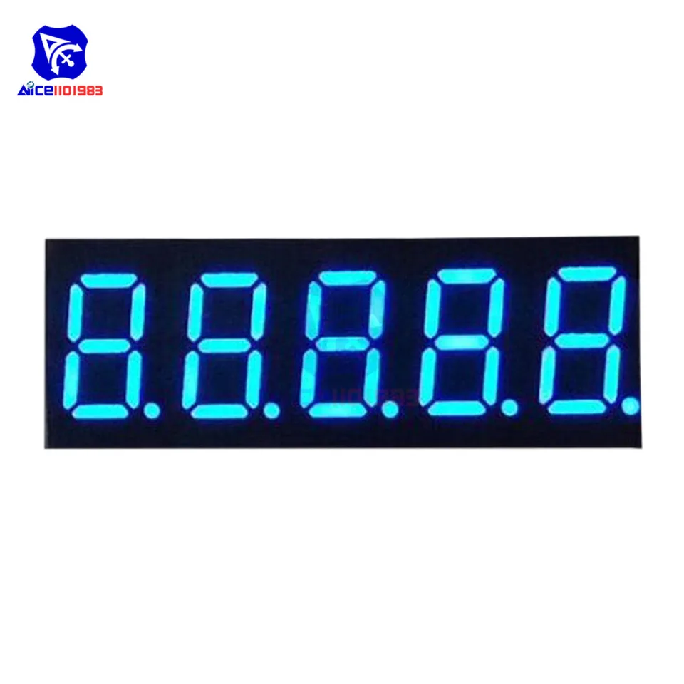 Diyamore 0,36 palca 5 bitov DIGIT LED 7 segment Common Cathode Digital Tube Blue LED DIGIT DISPIT