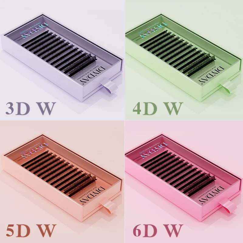 DIYDAY W SVAJÚCE RIADICKÉ RIADITEĽSKY Predlžovacie mihalnice W v tvare kvetu 3d 4d 5d 6d 7d 8D očné riasy Prírodné predlžovanie mimovládnych ventilátor