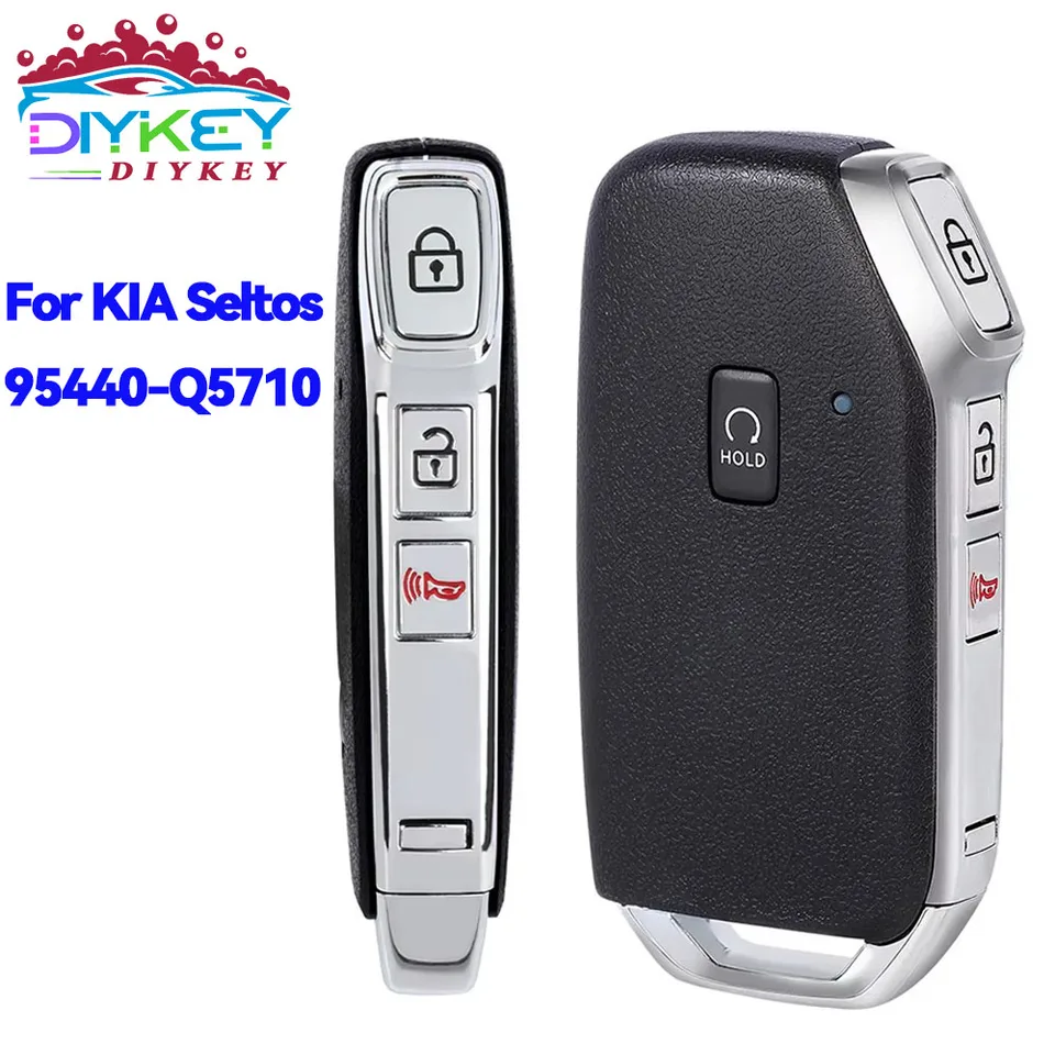 Diykey 4 tlačidlá pre Kia Seltos 2021 2022 2023 2024 95440-Q5400 95440-Q5710 Smart NY0Syec5F0B1907 Kľúčový diaľkový diaľkový ovládač FOB 433MHz 6A Chip