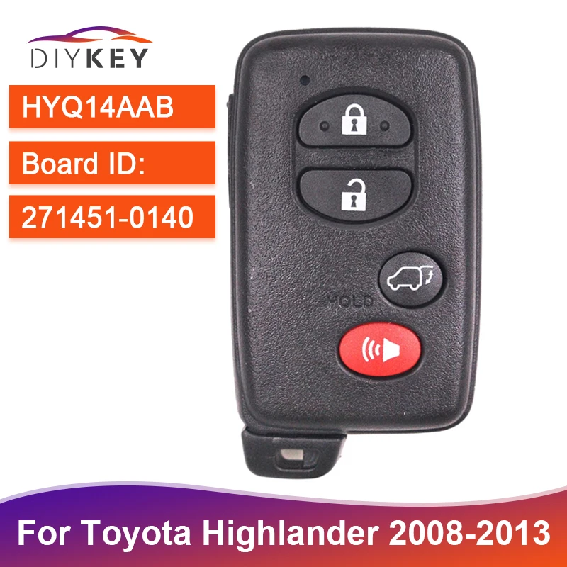 Diykey for Toyota Highlander 2007 2008 2009 2010 2012 2012 2013 2014 HYQ14AAB 271451-0140 SMART SMART DOPLATNÉ KLASIKY KLYTY FOB FOB