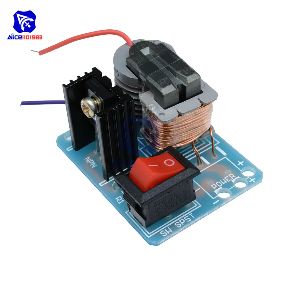 DIYmore DIY KIT Vysokofrekvenčný 15KV transformátor DC Vysoko napätie oblúkového oblúka zapaľovača Generátor Zosilňovač