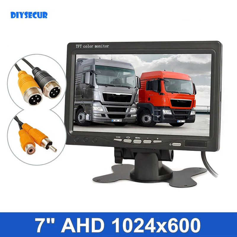 Diysecur 7inch AHD LCD Monitor CAR Monitor Zadný monitor maximálna podpora 1080p AHD Camera