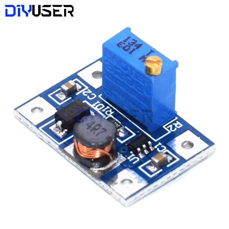 DIYUSER SX1308 DC-DC 2-24V až 2-28V Krok UP Nastaviteľný výkonový modul Step UP Boost Prevodník Veľký prúd 2A