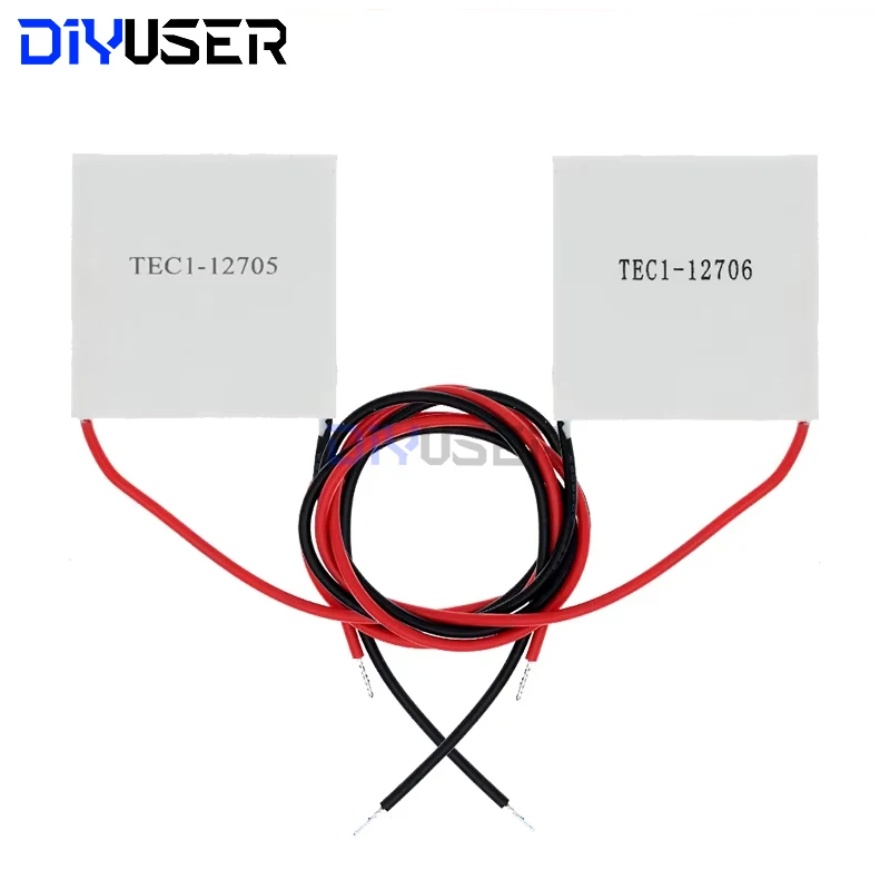 DIYUSER TEC1-12706 12706 TEC1-12715 TEC1-12705 Termoelektrický chladič Peltier 40*40 mm 12V Nový z polovodičových chladenia