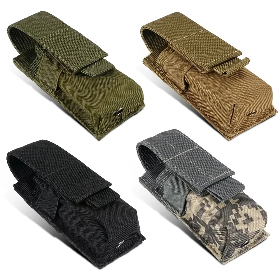 Dizácia taktického molle baterky, držiak na baterky, časopis Single Mag Bag, Polster nôž, M5, EDC, 9 mm, vonkajší poľovný pásový pás