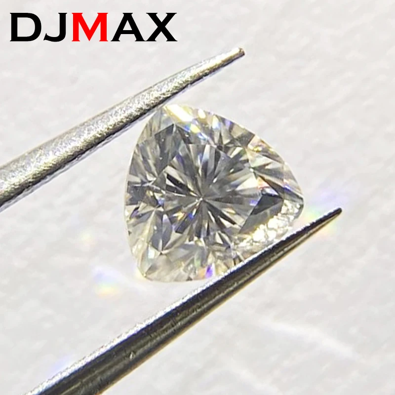 Djmax 3-11 mm vzácny tukový trojuholník bilión strih Moissanit Loose Stones Skutočný d